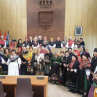 Medio centenar de personas acudieron al acto de las Águedas. DL