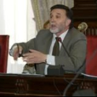 El portavoz socialista, Miguel Alejo, en un reciente pleno del Ayuntamiento de León