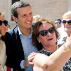 Pablo Casado participó ayer en un acto de su partido en Valencia. KAI FÖRSTERLING
