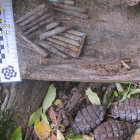 Las tres granadas de mano halladas en Lario. SUBDELEGACIÓN DEL GOBIERNO