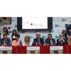 Lago, Torres, Carrasco, Hermida, Busto y Orellana durante la presentación de las Justas en el Club de Prensa.