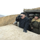 El líder norcoreano, durante su visita a una unidad militar muy próxima a Corea del Sur.