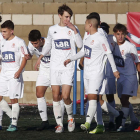 Los jugadores culturalistas celebran uno de sus goles frente a La Charca.