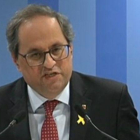 El presidente Torra valora la primera sesión del juicio al procés, este martes.