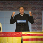 El candidato del PPC, Xavier García Albiol, en el acto de inicio de campaña este lunes.