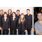 A la izquierda, el Coro de Cámara L'Almodí; a la derecha, el músico y compositor Luis Delgado.