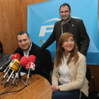 Los concejales del PP Aurora Lamas, Reiner Cortés, Neftalí Fernández y Teresa Magaz, ayer.