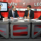 Germán Gavela, Emilio de la Puente, Roberto Núñez y Felipe Ramos, en un momento de la tertulia.