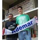 Ángel Martínez y José del Ganso en el Palacio de los Deportes.