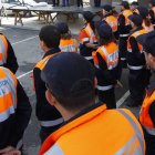 Los voluntarios de Protección Civil de León, en la concesión de una calle en Puente Castro en 2011.