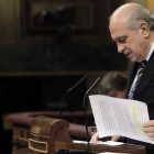 El ministro de Interior, Jorge Fernández Díaz, durante una intervención en el Congreso.