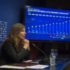 Susana Monje, vicepresidenta económica del Barca, se mostró satisfecha con las cuentas del club catalán