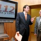 Fernández Mañueco y Luis Aznar presentaron el balance del 112