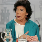 Isabel Celaá, en la rueda de prensa posterior al Consejo de Ministros.