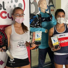 Aysha Carrera y Elena Ferreira, tras proclamarse campeonas en Aranda de Duero. DL
