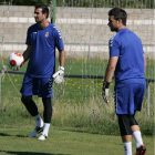 Toño Ramírez, a la izquierda, junto a Diego Calzado.