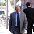 Eduardo Fernández, ayer, momentos antes del encuentro.