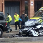 Vehículos afectados por el accidente en el lugar del choque. DL