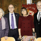 Elvira Ontañón, Alfredo Canal, Elena Aguado y Salvador Gutiérrez, en la Casa de León en Madrid.