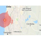 La sacudida de tierra ocurrió a las 22.33 hora local (01.33 GMT, del domingo) y su epicentro se localizó a 13 kilómetros al este de la localidad de Tongoy.