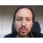 Pablo Iglesias en su videoconferencia para anunciar el consejo ciudadano.
