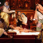 Imagen de uno de los momentos de la representación de la obra «Pasión», de Teatro Corsar