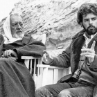 Alec Guinness y George Lucas, durante el rodaje de Star wars.