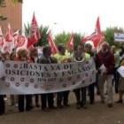 La concentración tuvo lugar en el exterior del Instituto de Astorga