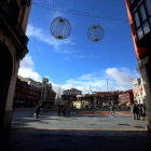 Vista de la plaza Mayor de Valladolid, ayer.