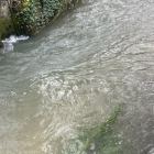 Imagen del río Valcarce, gris, a la altura de Ruitelán. DL