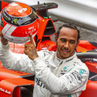 Hamilton dedicó su triunfo a Niki Lauda. SUKI