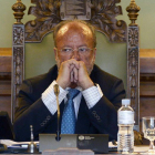 El alcalde de Valladolid, en un pleno el pasado mes de julio.