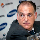 A Javier Tebas no lo quieren en El Sadar tras las acusaciones de amaño de encuentros.