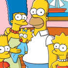 Los miembros de la célebre familia Simpsons.