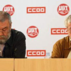 Cándido Méndez e Ignacio Fernández Toxo, informan de la fecha de la huelga.