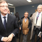 El director general de Patrimonio, Enrique Saiz, el gerente de Las Médulas, Jesús Courel y Luis del Olmo, ayer en el campus.