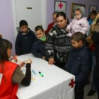 Los pequeños esperaron pacientemente su turno