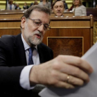 Mariano Rajoy en la sesión de control al Gobierno.