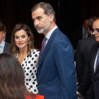 El rey Felipe VI y la reina Letizia durante su viaje a Estados Unidos.