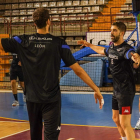 El Abanca Ademar, en un entrenamiento en el Palacio. MIGUEL F.B.