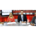Marisa Vázquez, Isabel Carrasco, Germán Gavela y Joaquín S. Torné, en la tertulia de ayer.