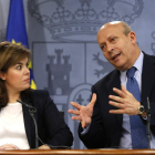 La vicepresidenta, Soraya Sáenz de Santamaría, y el ministro de Cultura, José Ignacio Wert.