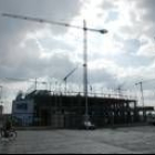 Una imagen reciente de la evolución de las primeras edificiaciones en La Rosaleda
