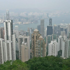 Vista aérea de Hong Kong desde el Victoria Peak.