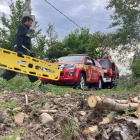 Uno de los bomberos que participaron en el rescate. BOMBEROS DE LEÓN