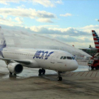 El primer avión de Joon en el aeropuerto de Barcelona-El Prat.