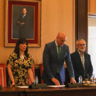 Evelia Fernández, Julia Conejo, José Antonio Diez, José Enrique Martínez y Sandra Llamas presidieron el pregón. FDL
