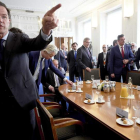 El primer ministro holandés, Mark Rutte, ayer, a su llegada a una reunión. MARTIJN BEEKMAN