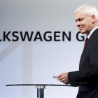 Matthias Müller, presidente de Volkswagen, en Detroit.