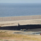 El carbón almacenado por Goldman Sachs en el puerto del Musel.
